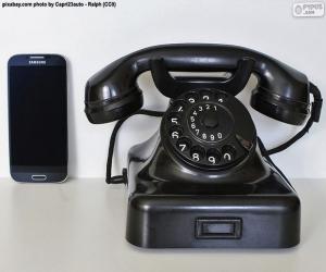 Puzzle Παλιό τηλέφωνο vs κινητό